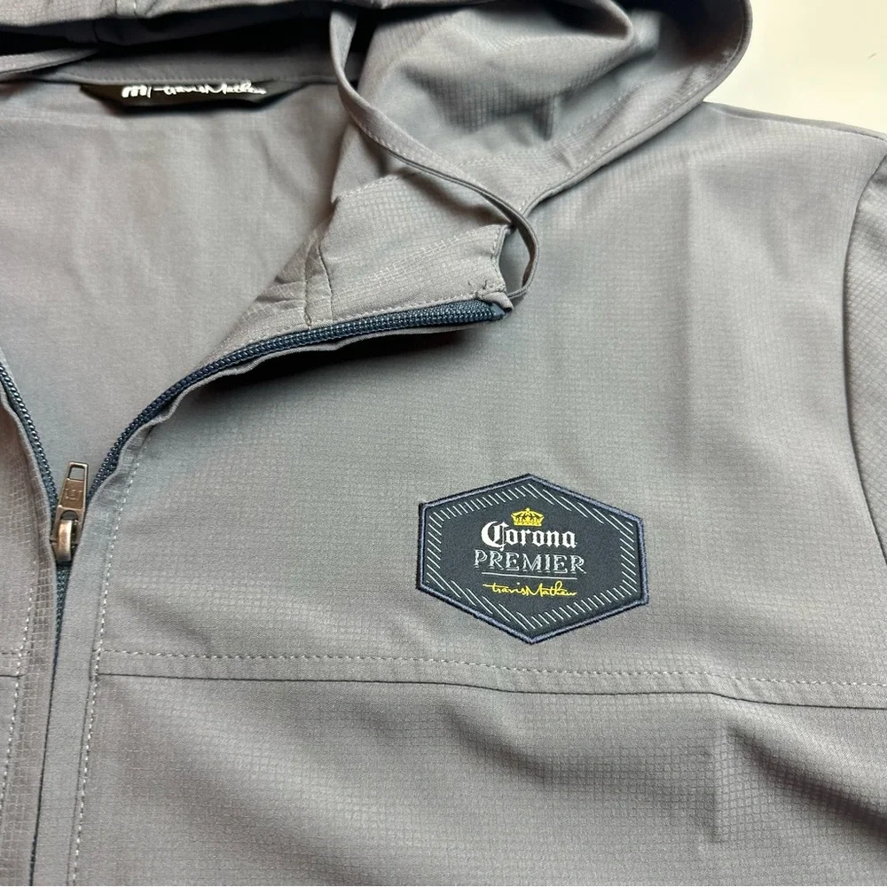 Corona Extra Promo Jacket |Gray Technical Windbreaker Hoodie ·Gorpcore Dad Style